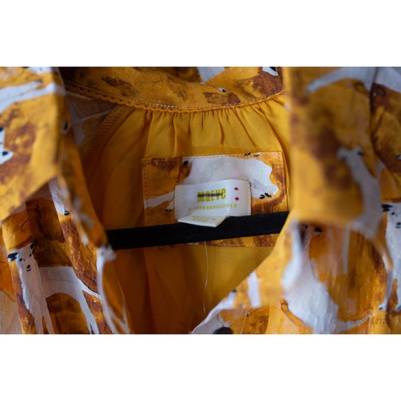 Anthropologie Maeve Mini Shirt dress Anthropologie Dog Print Medium NWT - Picture 3 of 4